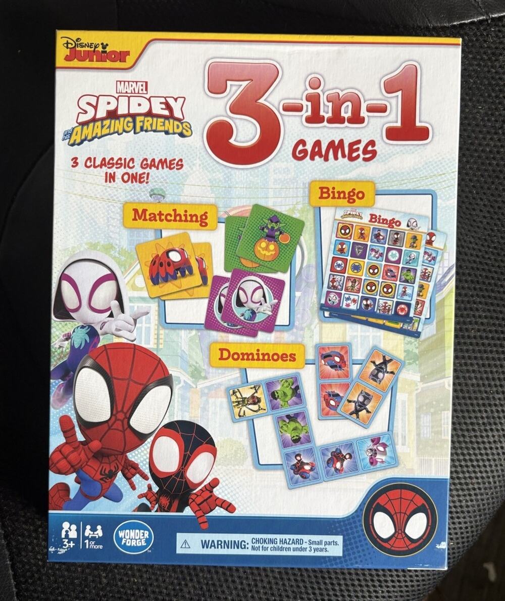 Wonder Forge Spidey and His Amazing Friends 3-in-1 Bingo Matching Dominoes